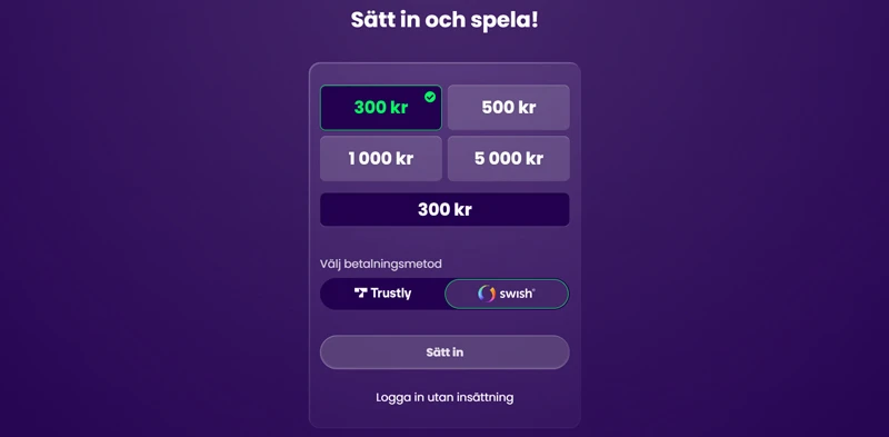 Skapa konto på Flax Casino.