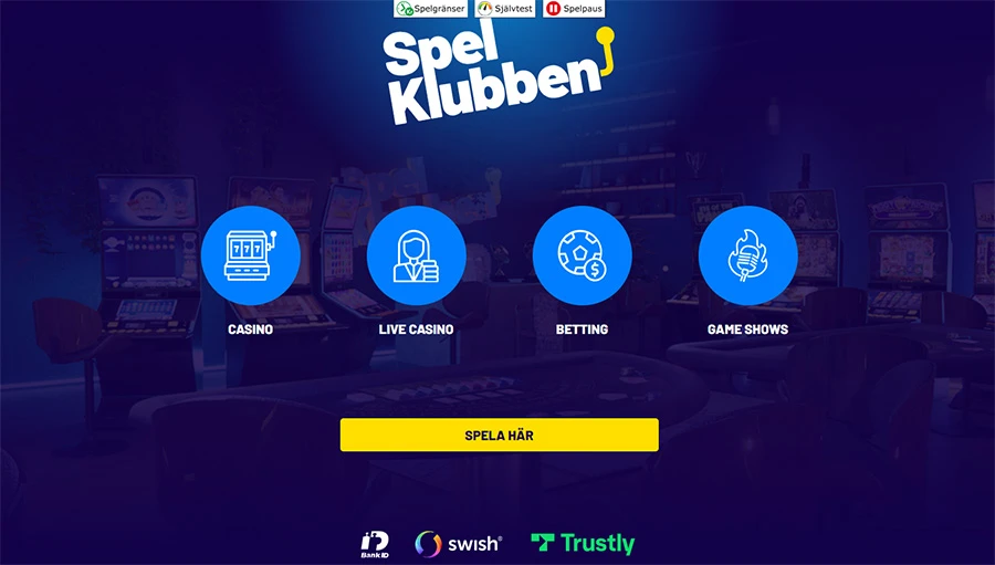 Live casino på Spelklubben.