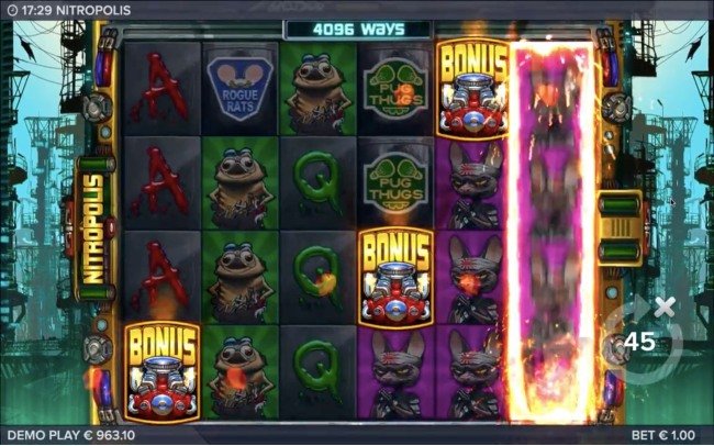 Nitropolis online slot på nätcasino från Elk Studios