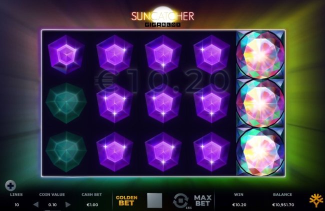 Suncatcher Gigablox online slot från Yggdrasil